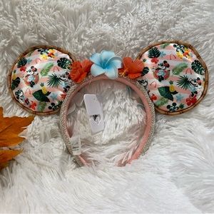 Exclusive Disney Aulani BNEW pink orchid flower mickey ear